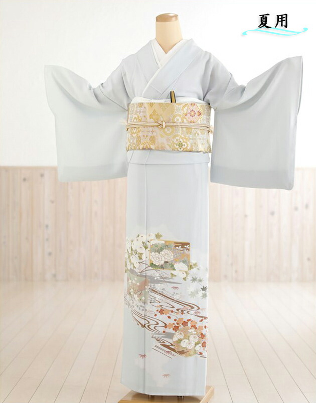 【百貨店SALE10％OFF】単衣 色留袖賃借 sit113【夏用】五つ紋 華燭の典 色留袖フルセット 晴れ晴れしい 若若しい 御召しもの賃借 単 ブランド名 御祝い 血縁グループ 一般受け 留め袖 色留め袖 礼装 正絹「水色に楽しいことの吉祥華」【賃借】