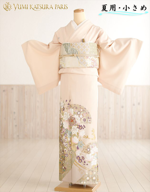 色留袖の安心フルセットレンタル夏用単衣色留袖レンタルkimono 色留め袖親族和服小さめsサイズ桂由美単小さいサイズ桂由美色留袖高級ブランド豪華小さいサイズ