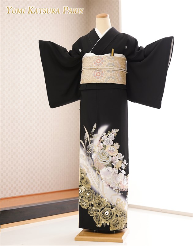 桂由美 留袖賃借 ts248 黒留袖賃借「薔薇の統治女王」フルセット 留め袖 御召しもの賃借 華燭の典 黒留袖 正絹 貸御召しもの 母ちゃん 姉 血縁グループ 教会堂 神前式 晴れ晴れしい 40代 50代 60代 御前上等留袖 一般受け 雅びやか 割り増し金 上層階級 ブランド名 Yumi Katsura tomesode【賃借】