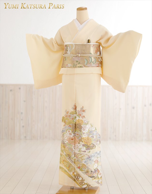 桂由美 色留袖レンタル it183 結婚式 叙勲 色留め袖 フルセット 女性和服 着物レンタル 正絹 親族 参列 表彰式 入学式 ブランド 華やか 高級 Yumi Katsura 豪華刺繍 人気 パステル 2022「絢麗慶華」クリーム【fy16REN07】【レンタル】