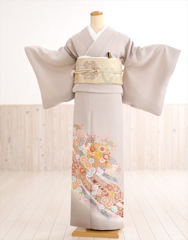 色留袖レンタル it171 五つ紋 結婚式 叙勲 着物レンタル 色留袖 食事会 表彰式 色留め袖レンタル 親族 姉 祖母 式典 人気 高級 正絹　特選京友禅 「天平浪漫」上品な薄柿色に慶び熨斗彩花【fy16REN07】【レンタル】