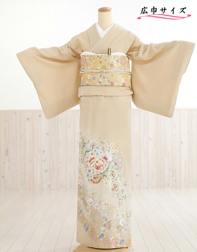 【賃貸】馬鹿でかい大いさ 色留袖賃貸  特選色金箔蒔絵文様 白橡に絢爛慶華 ih1004 フルセット 13号～19号 色留め袖 御召しもの賃貸 御芽出度 結納 叙勲 卒式 はいり込む式 親族グループ 正絹 母ちゃん 御膳上等ブランド名 お祝い 賞する式 貸御召しもの 広巾 幅ひろい ＬＬ大いさ 大きめ 一般受け【fy16REN07】