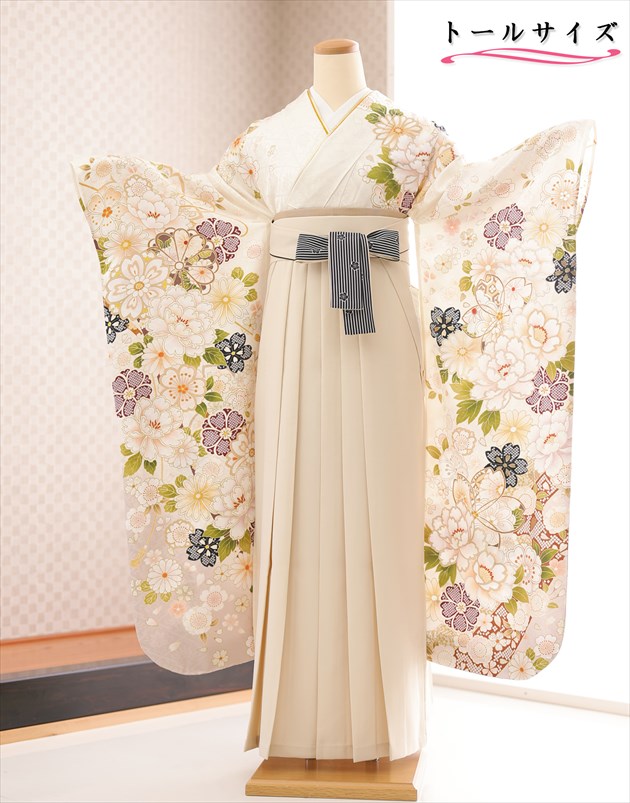 レンタル】 袴 18点セット 振袖 袴91cm（身長153-158cm） ブーツ