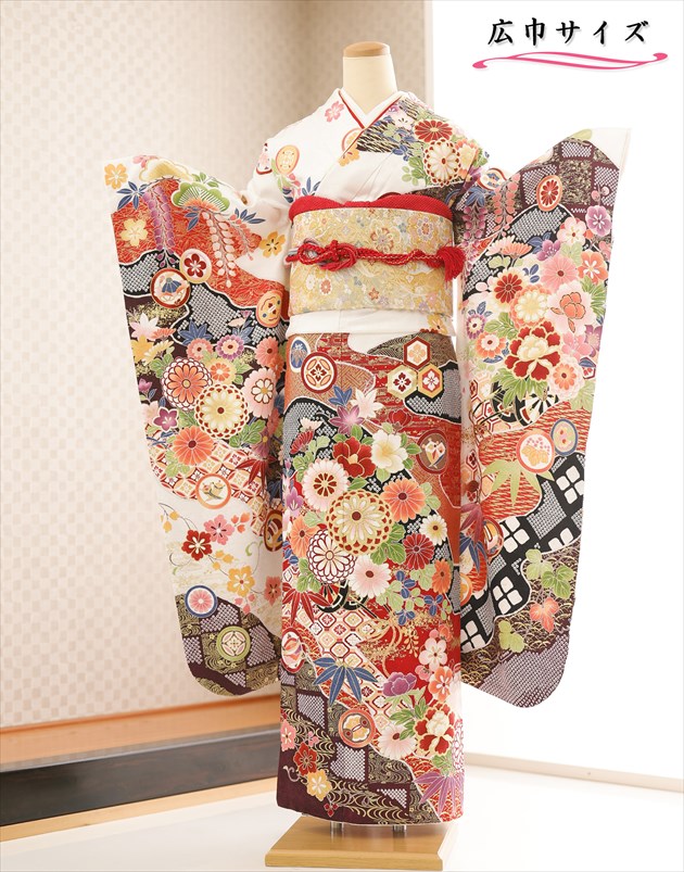 専用　振袖　花文様　美品　白地　大きいサイズ imgrc0078409449.jpg