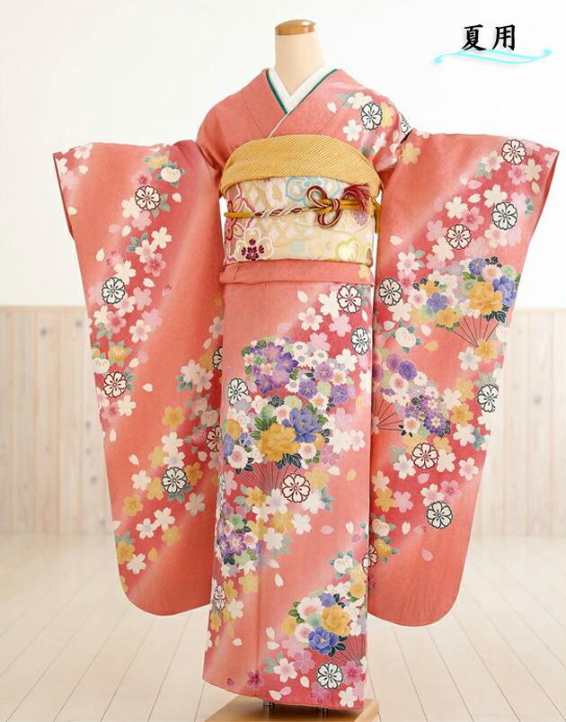 楽天市場】夏用【絽】振袖レンタル 緑地に絢爛慶びの華舞 sf1220