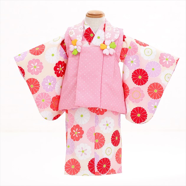 １歳 女の子 着物レンタル Jbk030 初節句 ひな祭り お誕生日 レンタル着物 ベビー着物 一才 結婚式 イベント 子供着物 桃の節句 80cm前後 お祭り 貸衣装 式部浪漫 ブランド ベージュピンクに花模様 世界の人気ブランド