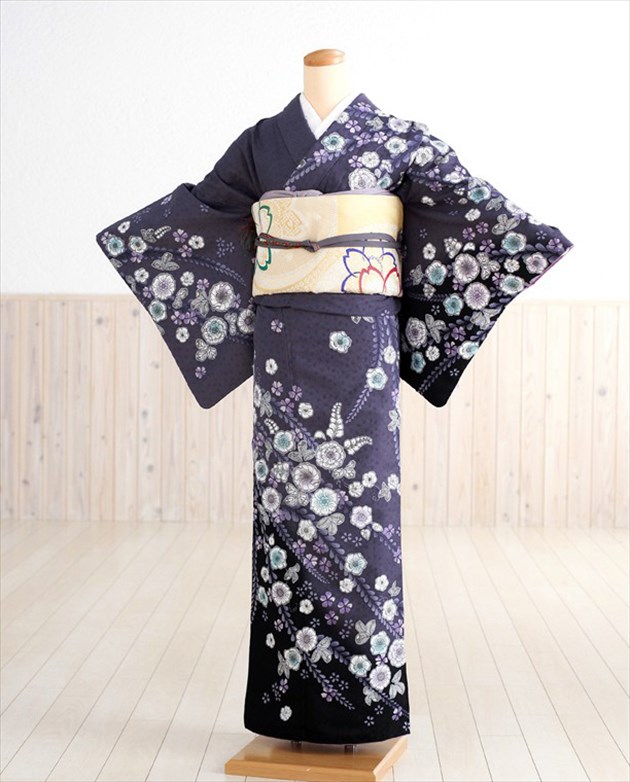 訪問着 フルセット 花籠 金彩加工 控えめな綺麗さ 地紋 入学式