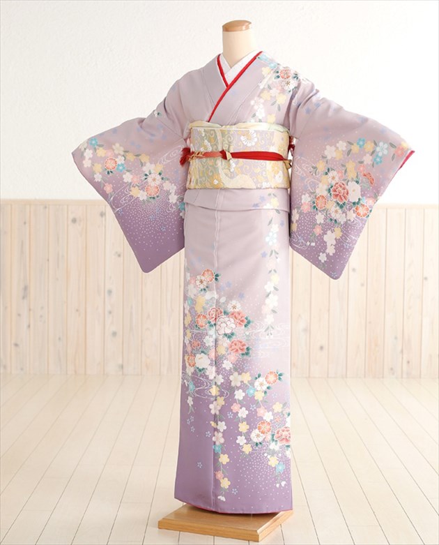 楽天市場】訪問着 レンタル hw1302 七五三 結婚式 紫ぼかし彩色慶びの