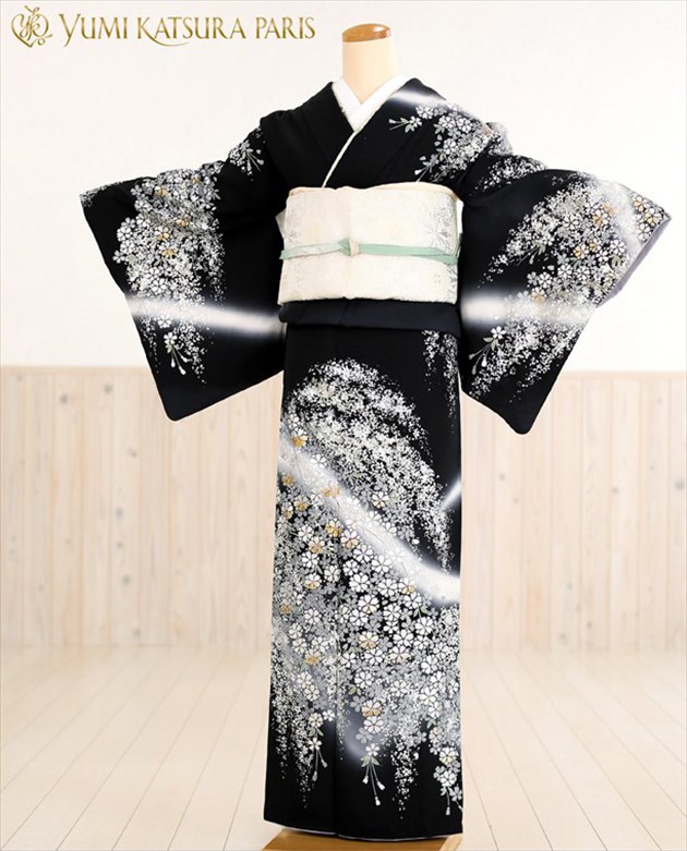 訪問着　フルセット　立浪　流水　松竹梅　手刺繍　綸子　入学式　卒業式　H6 000000001301_bAVO7rR.jpg