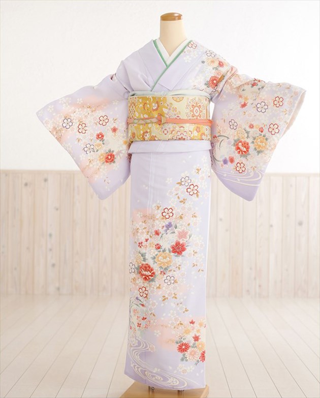 卒業式 母 着物 訪問着レンタル hw1297 入学式 着物レンタル ママ 七五三 結婚式 付け下げ 訪問着フルセット お宮参り 753 卒園式 華やか 母親 貸衣装 人気 お茶会 正月 総柄訪問着 淡紫に吉祥色彩の華 【fy16REN07】 【レンタル】｜貸衣裳　ぽえむ