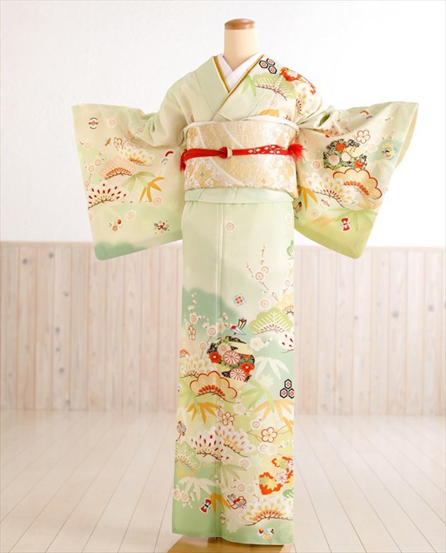 夏SALE‼️訪問着フルセット　着物　正絹　結婚式　七五三　袷　宝尽くしG5 8月 楽天市場】訪問着レンタル フルセット hw1332 七五三 結婚式