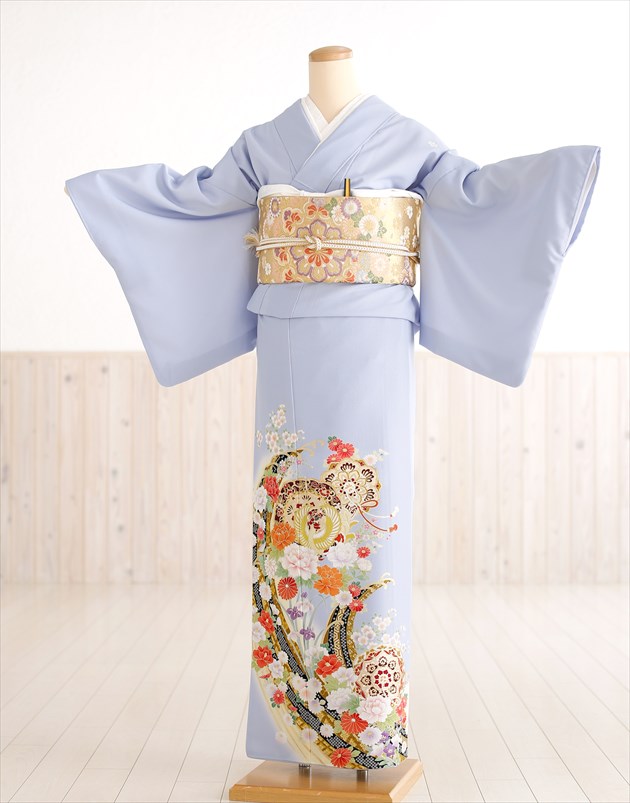 色留袖 レンタル 五つ紋 it060 色留袖フルセットレンタル 結婚式 着物レンタル 色留袖 留袖レンタル 食事会 表彰式 色留め袖 母 ママ 若い オススメ 卒業式 入学式 叙勲 結納 式典 人気 ライトブルーに慶びの華と吉祥鳳凰【fy16REN07】
