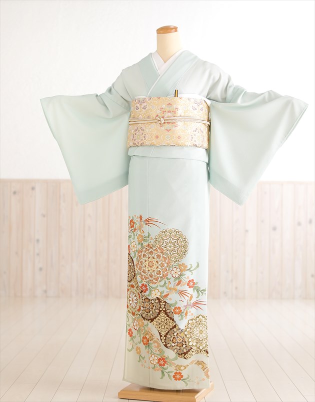 色留袖 賃借 it083 色留袖 華燭の典 御召しもの賃借 留袖賃借 色留袖 色留袖賃借 召し上がる会 表彰状式 色留め袖賃借 五つ紋 母 おっ母さん 若若しい オススメ 御祝い 一般受け 点火装置青碧に絢爛金彩の慶華【fy16REN07】