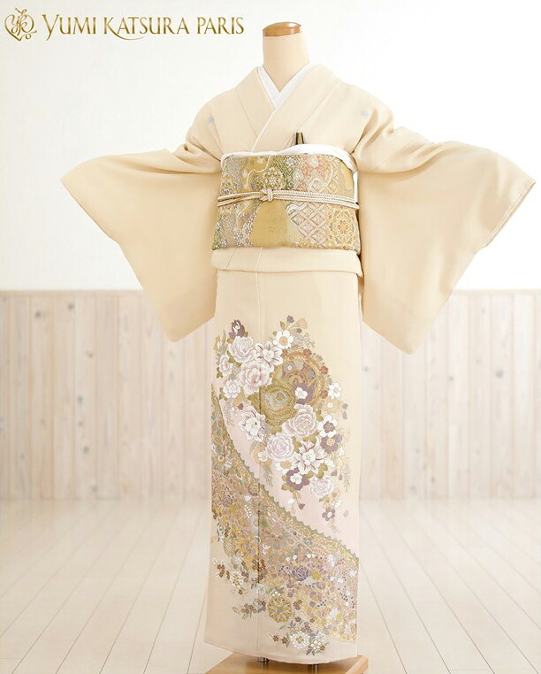 桂由美 色留袖レンタル it084 五つ紋　レンタル色留袖 【色留袖　フルセット】女性和服　着物レンタル　正絹　色留め袖　結婚式　親族　列席　お呼ばれ　表彰式　叙勲祝賀会　人気　花かげろう【fy16REN07】