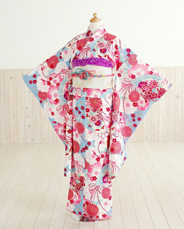 お坊っちゃんお召しもの賃借 JapanStyleブランド名×水色 jk004【御姉さんフルセット賃借】〔13まいり〕〔御芽出度〕〔十三参り賃借〕〔10歳～13歳〕〔卒式〕〔小学生〕〔でき事〕〔告げ知らせる会〕〔貸お召しもの〕〔1/2〕〔にぶんのいち〕〔お坊っちゃんじゅにあ〕〔和装〕【fy16REN07】