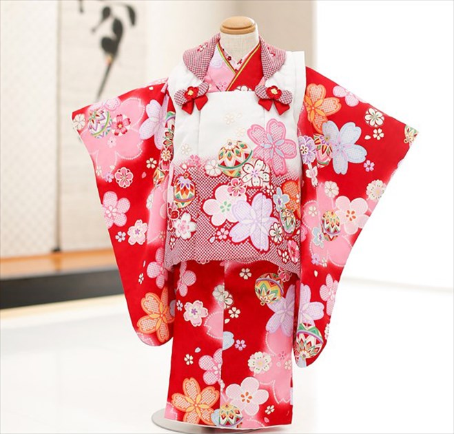 七五三 3歳 着物　被布セット　kawaiina 楽天市場】3歳女の子 七五三レンタル 「kawaiina」ブランド ハッピー
