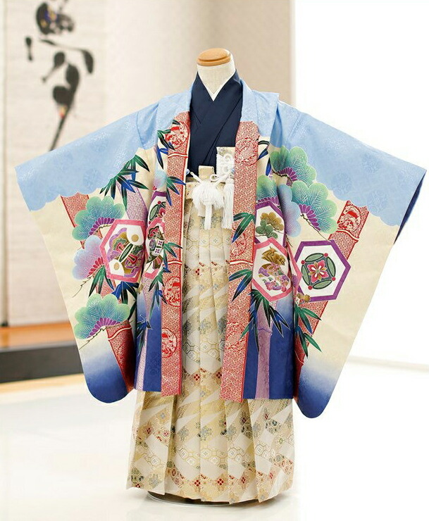 楽天市場】七五三 男の子 着物 d5100「光」ブランド 鮮やかなブルーに