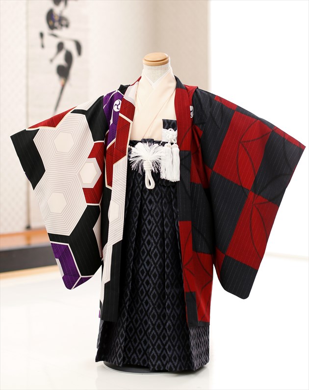 aichan ‼️七五三　男の子 七五三 着物 レンタル 753 5歳 男の子 華徒然 ブランド着物 黒