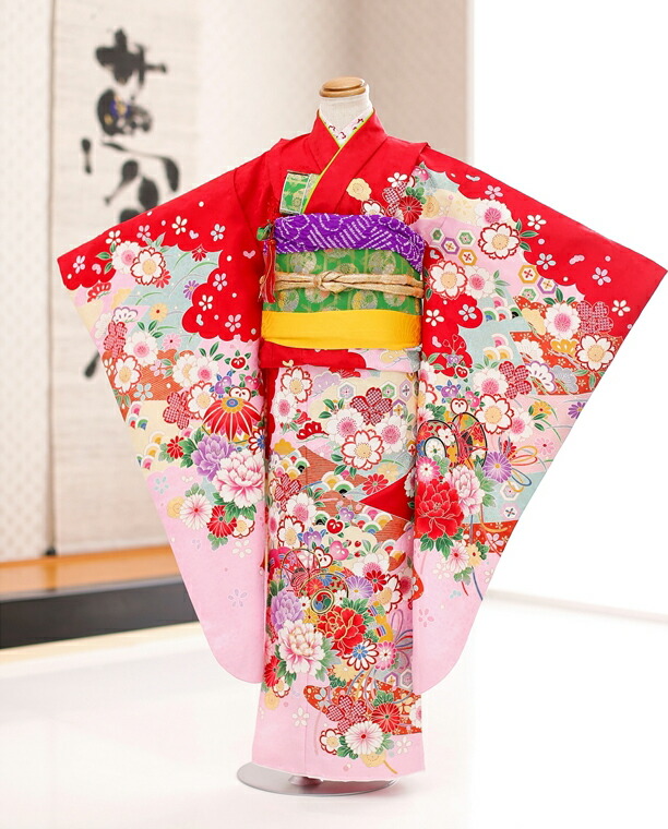 【賃借】七五三 お召しもの 7歳 フルセット 賃借 御姉さん 七草 前撮り 御芽出度 お召しもの賃借 753 7才 賃借お召しもの 2021 一般受け 好いたらしい 晴れ晴れしい 今めかしい 名文 ブランド名お召しもの 貸お召しもの 赤ちゃん用お召しもの 御参り お召しもの仕掛ける j7091 「京」ブランド名 赤地にサクラ色名文華の競演