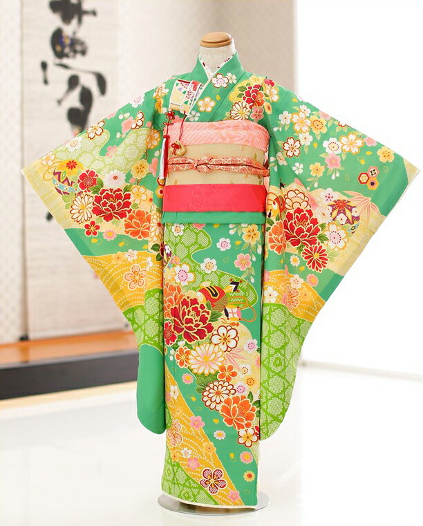 七五三○七五三着物○7歳○女の子○着物○子供着物○キッズ着物○レンタル品 5歳〜小柄7歳七五三着物【I131-B342（25960-25976）】着物