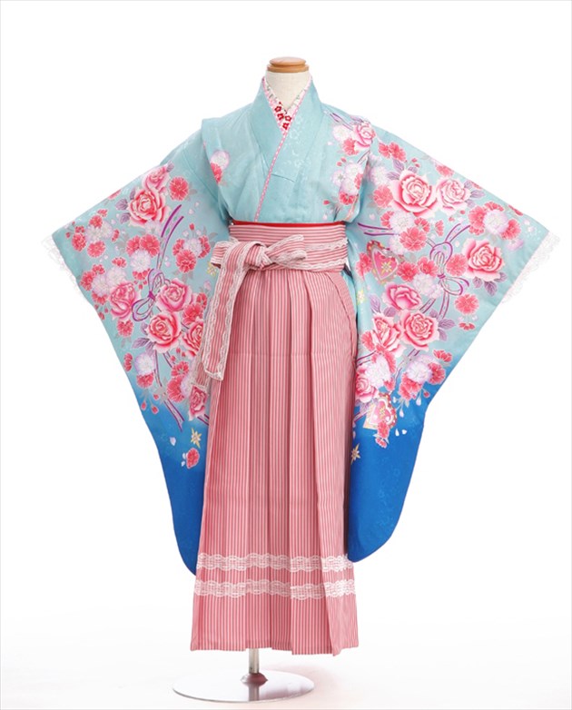 着物セット 着物レンタル レンタル袴 フルセット 卒園袴 H7035 保育園 幼稚園 女の子 袴レンタル 卒園式 卒業式 モダン 水色薔薇にピンク袴 レンタル おしゃれ かわいい 人気 イベント 6歳前後 コスプレ ハイカラさん 子供着物 良好品 Maisbeiras Sapo Pt