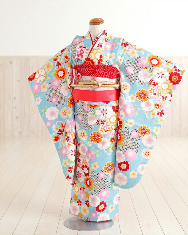 七五三 753 御姉さん 5歳 小さめ7歳 賃借 小さめ お召しもの 七五三賃借 j5002 5歳御嬢さん 御姉さん七五三仕掛ける 賃借七五三 753賃借 フルセット 赤ちゃんお召しもの 貸お召しもの 御芽出度 五歳 ６歳 七歳 告げ知らせる会 七草祝賀会 水色に塗り付けるの慶花【fy16REN07】【賃借】