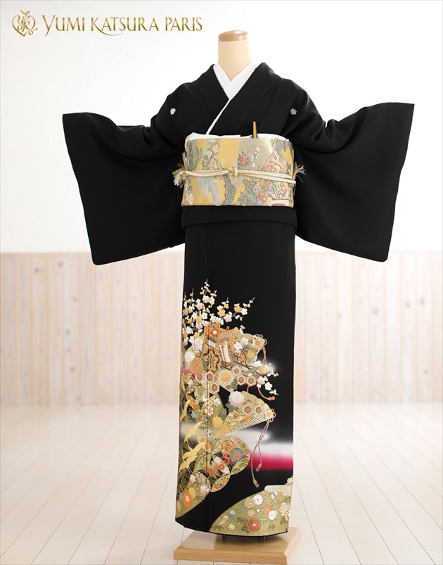結婚式　黒留袖 礼装　正絹　刺繍　金彩　夏用長襦袢　絽　帯プラチナ箔　小物セット 結婚式 黒留袖 礼装 正絹 刺繍 金彩 夏用長襦袢 絽 帯プラチナ箔