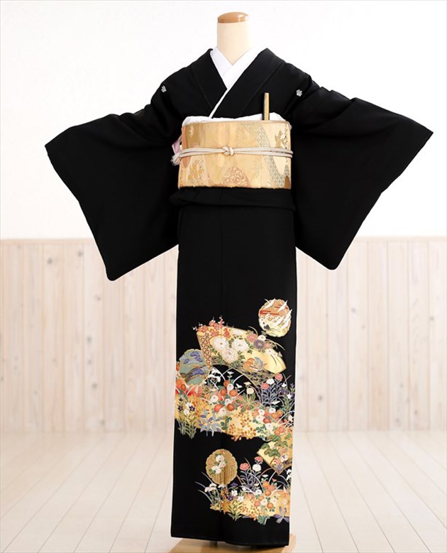 留袖レンタル ts156 金彩吉祥花と慶び飛翔鶴 正絹 留袖レンタル 黒留袖レンタル 留め袖レンタル 留袖 結婚式 着物レンタル 留袖 留袖レンタル 母親 親族 人気 2022【fy16REN07】【レンタル】 10,804円