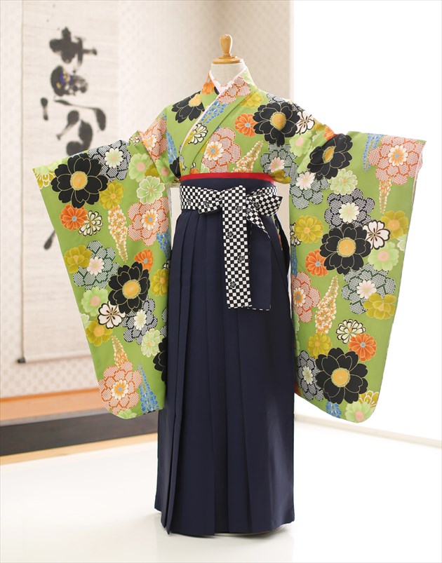 素晴らしい品質 着物セット H039 袴レンタル 小学生 女の子 小学校卒業式 緑地に絢爛祝春の詩 往復送料無料 レンタル 謝恩会 イベント 13歳 12歳 11歳 コスプレ ハイカラさん 卒業袴 ジュニア袴 着物レンタル レンタル袴 フルセットレンタル Asociacionfileteadores Com