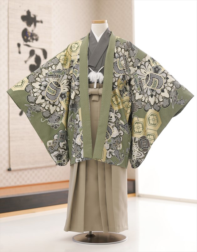 楽天市場】10歳 男の子 着物レンタル d1057 小学校 二分の一成人式