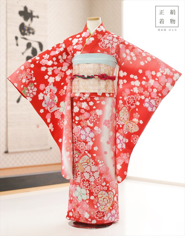 楽天市場】10歳 女の子 正絹 着物レンタル jk1250 絹のお着物