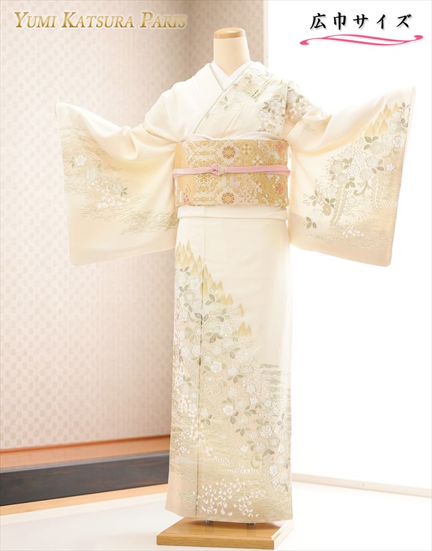 桂由美 広巾 大きいサイズ 訪問着レンタル hh1694 卒業式 母 着物レンタル ママ 入学式 結婚式 七五三 お宮参り 正絹 13号~19号 フルセット 広幅 LLサイズ ワイド 貸衣装 お茶会 2026 安心コンシェルジュ 豪華 高級プレミアム 人気ブランド houmongi 金輝彩【レンタル】|貸衣裳 ぽえむ
