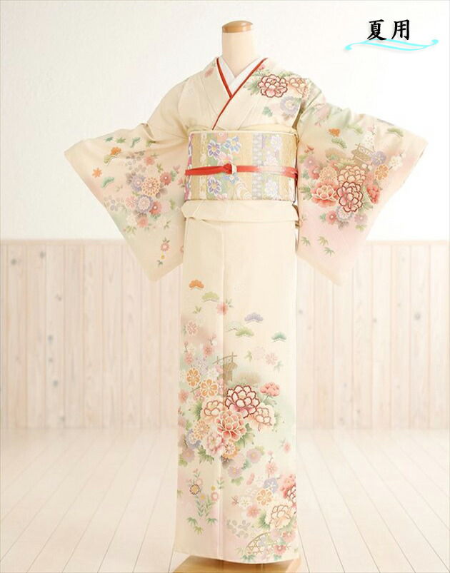 楽天市場】単衣 訪問着レンタル 夏用 sh1091 着物レンタル 付下げ フル