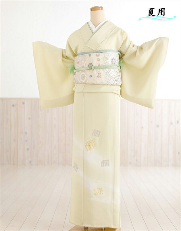 楽天市場】【夏用】単衣訪問着レンタル 白地に慶麗辻が花 sh1067