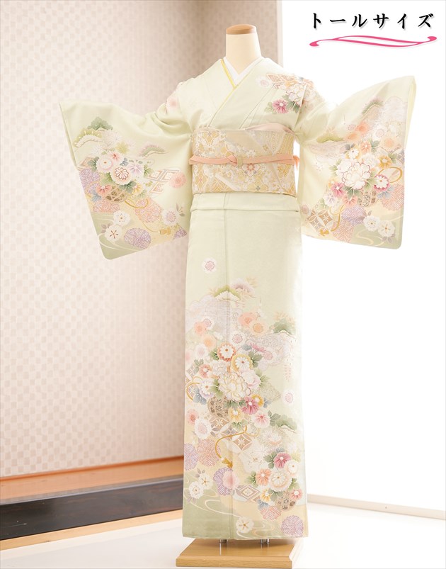 【レンタル】高身長 トールサイズ 訪問着レンタル hw1636t 卒業式 母 着物レンタル 入学式 結婚式 七五三 170cm前後 フルセット お宮参り 753 卒園式 正絹 753 ママ 母親 人気 結納 お茶会 2024 高級ブランド「Close Fit」ブランド 黄緑に古典彩りの慶華 17,360円