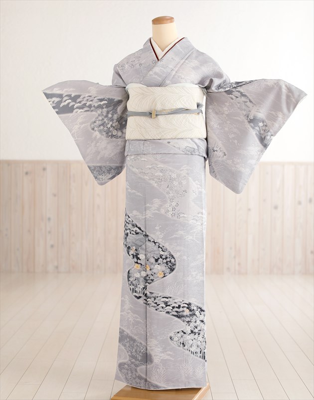 母 Houmongi お茶会 正絹 和服 レンタル 高級訪問着 七五三 高級 グレーに慶びの吉祥流水模様 母 Fy16ren07 19年入荷 付下げ 訪問着フルセット 訪問着レンタル 粋 卒業式 着物レンタル きれいな色柄が着る人をさらに上品に見せます 七五三 入学式 結婚