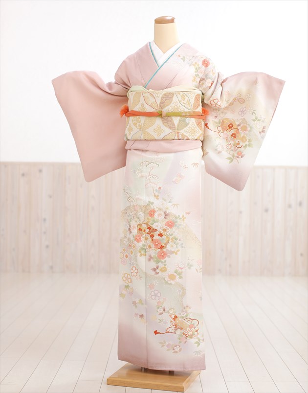 訪問着レンタル 卒業式 hw1456 着物レンタル 母 入学式 結婚式 七五三 ママ お宮参り 753 卒園式 正絹 母親 kimono 訪問着フルセット 2022 人気 高級 お茶会 おしゃれ houmongi 「ピンクぼかし金彩祝いの箱華」【レンタル】
