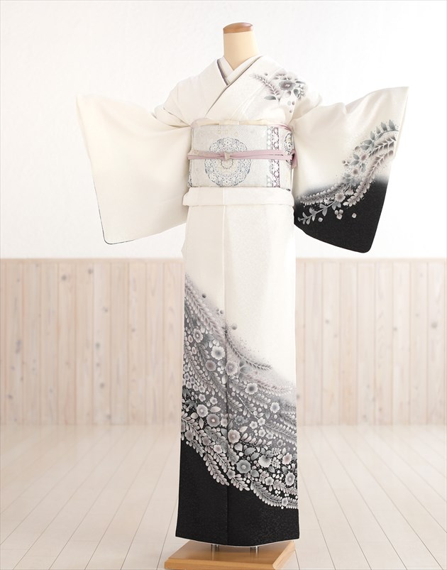 訪問着レンタル 卒業式 hw1514 着物レンタル 母 入学式 結婚式 七五三 ママ お宮参り 753 卒園式 正絹 母親 kimono 訪問着 付け下げフルセット 2022 人気 高級 粋な着物 上品 お茶会 おしゃれ houmongi「白地に吉祥の慶装辻が花」【レンタル】