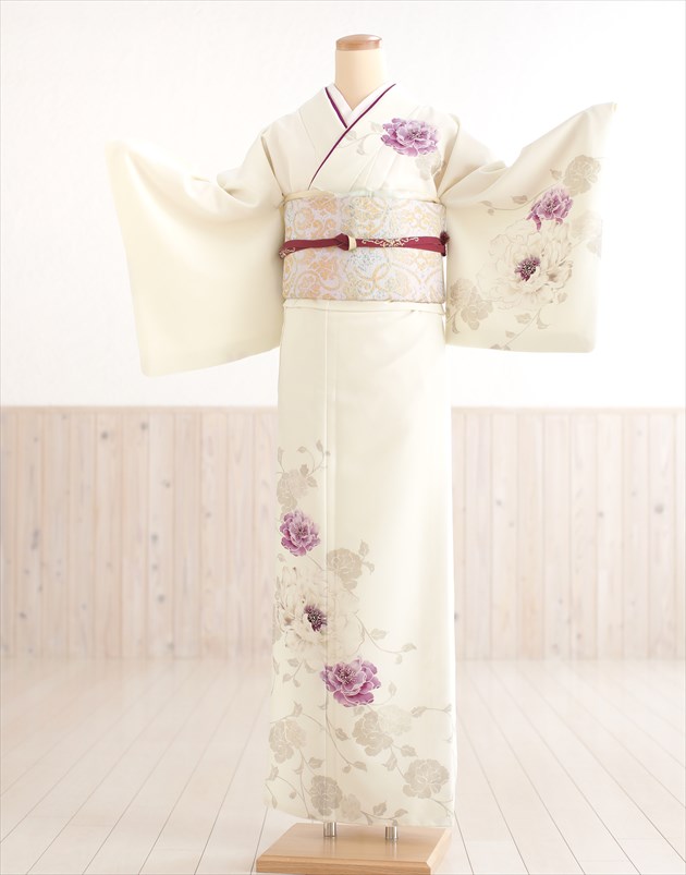 訪問着 セット4点 a199h 単衣　正絹　入学式　結婚式　七五三　お宮参り rental-poem_hw1111