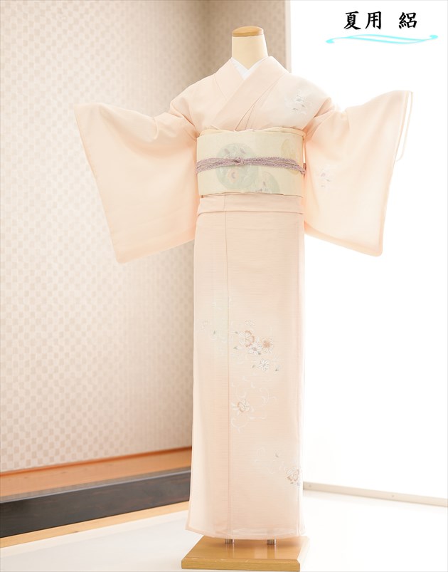 訪問着レンタル 絽 sr5047 結婚式 夏用 夏着物 お宮参り ７月 ８月 フルセット 夏 涼しい 薄手 着物レンタル ママ 母 母親 淡色 人気 高級訪問着 フォトブックプレゼント 上品なピンクオレンジに慶び吉祥花【レンタル】