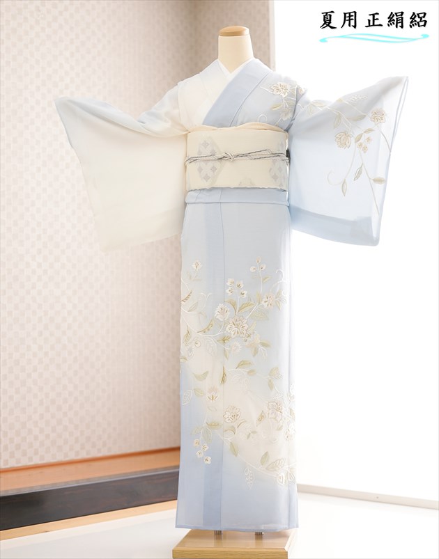 夏着物 正絹 薄物“自然に癒されながら涼をとる幸せの極み”訪問着 E-94 夏着物 正絹 薄物“自然に癒されながら涼をとる幸せの極み”訪問