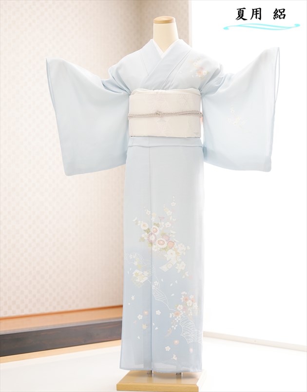 【賃借】夏用 短い訪問着賃借 絽 sr5076 華燭の典 夏御召しもの お宮参り 熱度30度以上 ７月 ８月 フルセット 夏 冷やりとした 薄っぺら 御召しもの賃借 御っ母さん 母 お母さん 身たけ152糎～168糎 一般受けの淡色系 飛び切り短い訪問着 安全性のあるコンシェルジュサービス 「窈窕たるな水色に今めかしい塗り付ける慶華」