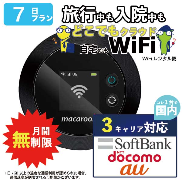 57％以上節約 WiFi レンタル 7日 短期 ポケットWiFi 100GB wifiレンタル レンタルwifi ポケットWi-Fi ソフトバンク  softbank 1週間 501HW 3,000円 CP88