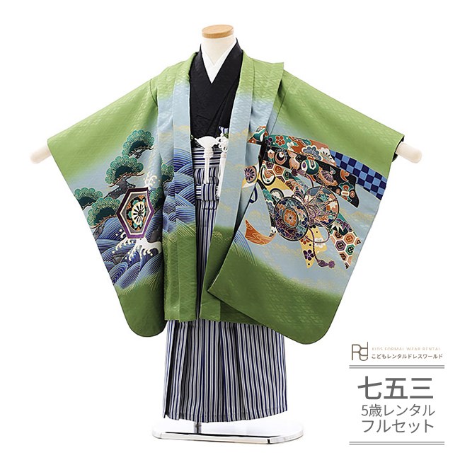【新品未使用】七五三　5歳　男児着物　フルセット 草履付き　お参り 楽天市場】七五三 5歳 フルセット レンタル 753 男児 着物