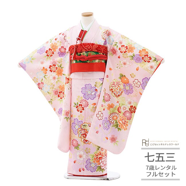 七五三○七五三着物○7歳○女の子○着物○子供着物○キッズ着物○レンタル品 楽天市場】【レンタル】753 七五三 着物 7歳 フルセット 女の子
