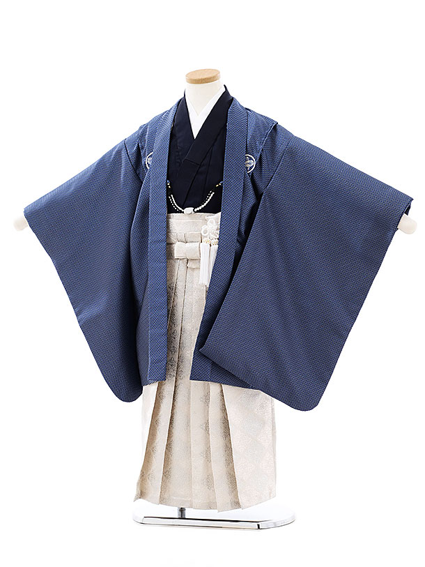 最大40 Offクーポン 七五三 5歳 6歳 男の子 羽織袴 0152 花わらべ 小紋 紺 白 シルバー シンプル モダン 新品足袋プレゼント 送料無料 Www Tonna Com