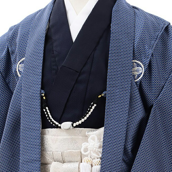 最大40 Offクーポン 七五三 5歳 6歳 男の子 羽織袴 0152 花わらべ 小紋 紺 白 シルバー シンプル モダン 新品足袋プレゼント 送料無料 Www Tonna Com