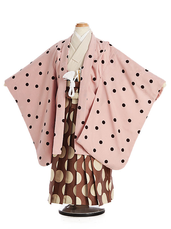 最大54 Offクーポン 七五三 5歳 6歳 男の子 羽織袴 0184 ぷちぷりスイートドット ピンク 黒 水玉 モダン シンプル 新品足袋プレゼント 送料無料 Cmdb Md