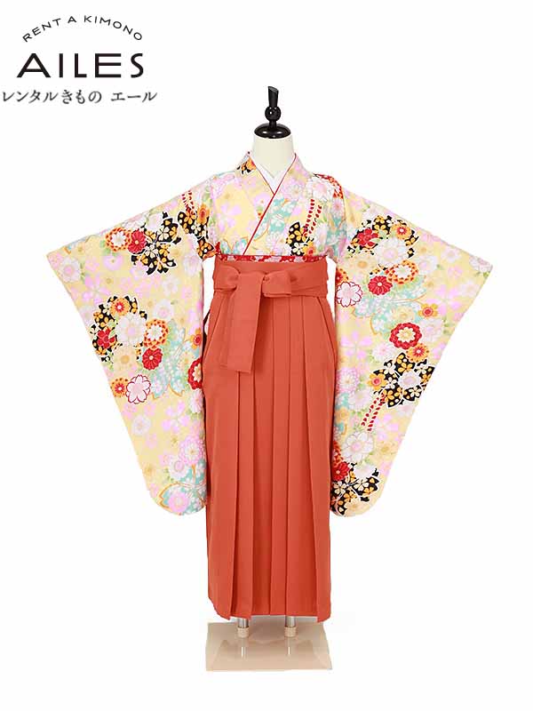 【レンタル】ジュニア小学校卒業袴レンタルAR0008 ジュニア卒業式 小学生 卒業式 袴女の子 小学校 卒業袴 レンタル 卒業式 レンタル袴【往復送料無料】140cm～145cm