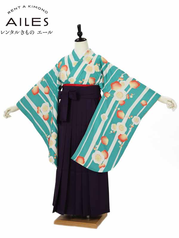 着物セット 熱い販売 卒業袴 小学校 女の子 袴 卒業式 小学生 ジュニア卒業式 白梅 紫 ブルー レンタル ジュニア小学校卒業袴レンタルar0045 レンタル 150cm前後 着物 往復送料無料 148cm 153cm 卒業式 小学校 レンタル袴 卒業式 Jbjent Com